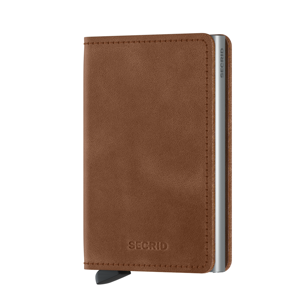 SECRID Slimwallet Vintage Cognac Silver lifestyle