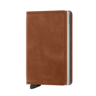 SECRID Slimwallet Vintage Cognac Silver