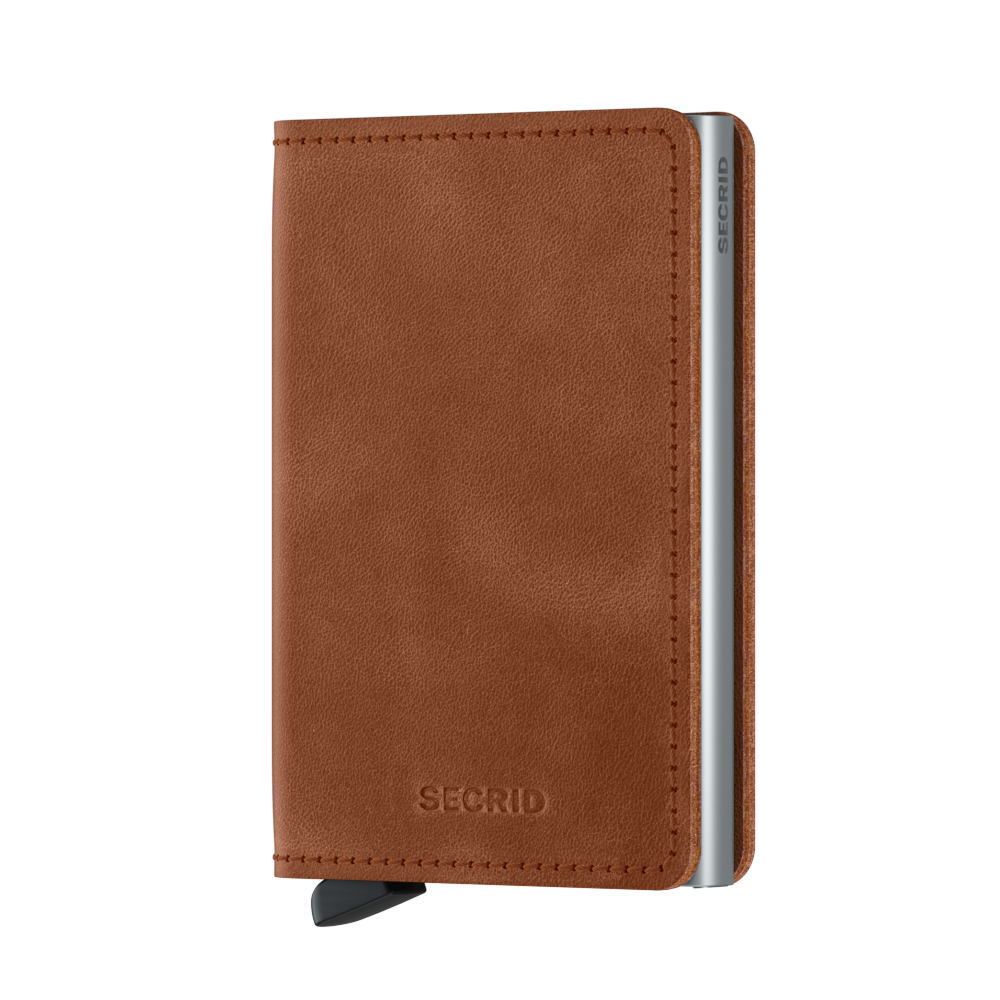 SECRID Slimwallet Vintage Cognac Silver