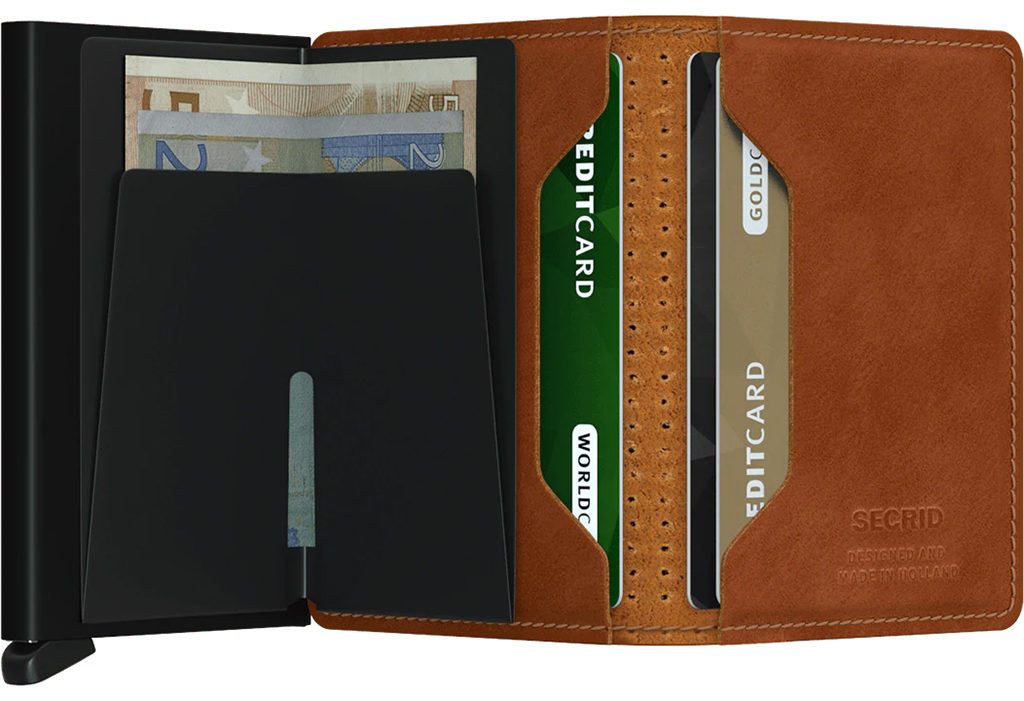 SECRID Slimwallet Perforated Cognac lifestyle