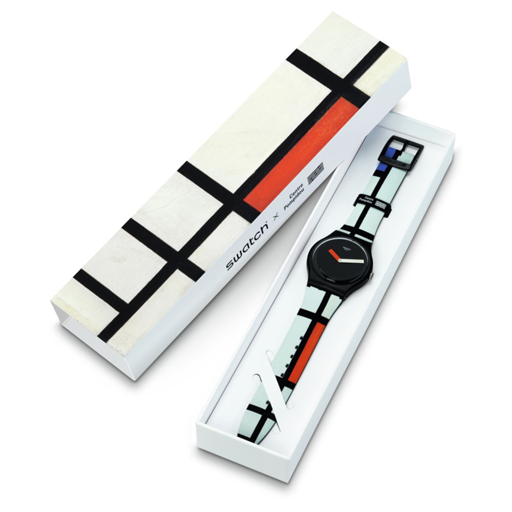 SWATCH RED, BLUE AND WHITE, BY PIET MONDRIAN
