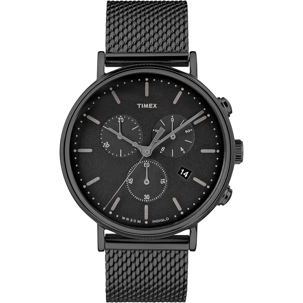 timex fairfield chronograph black