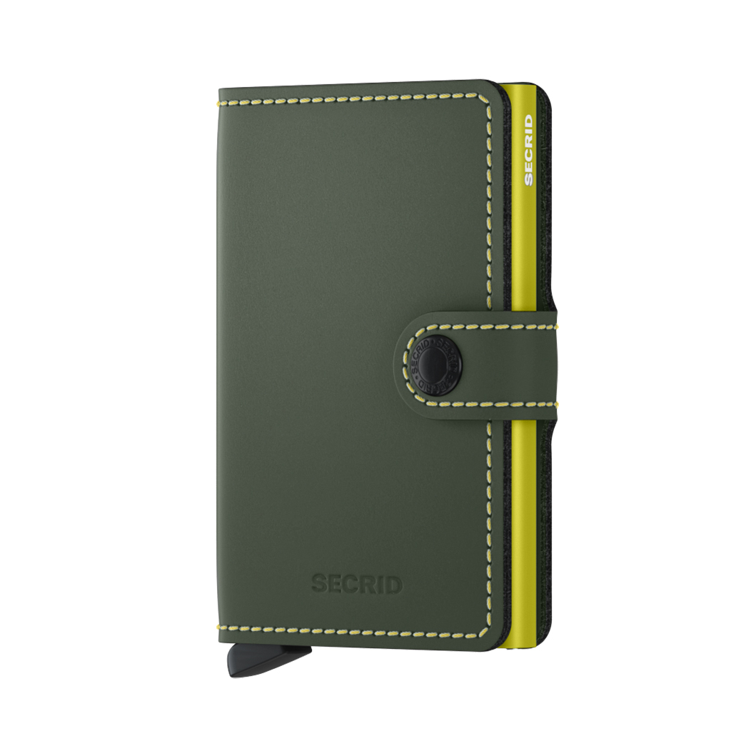 SECRID Miniwallet Matte Green & Lime lifestyle