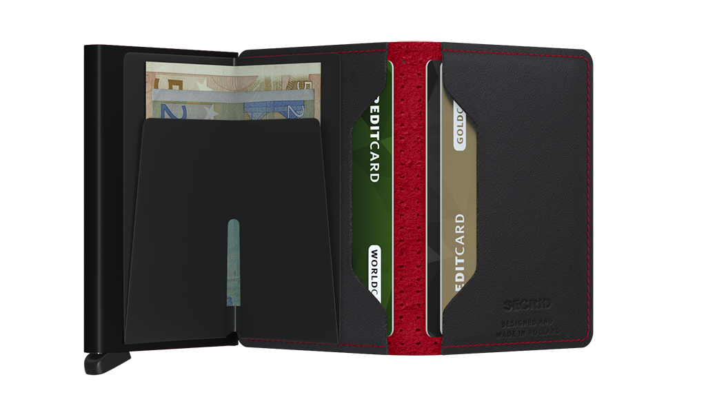 SECRID Slimwallet Perforated Black Red lifestyle