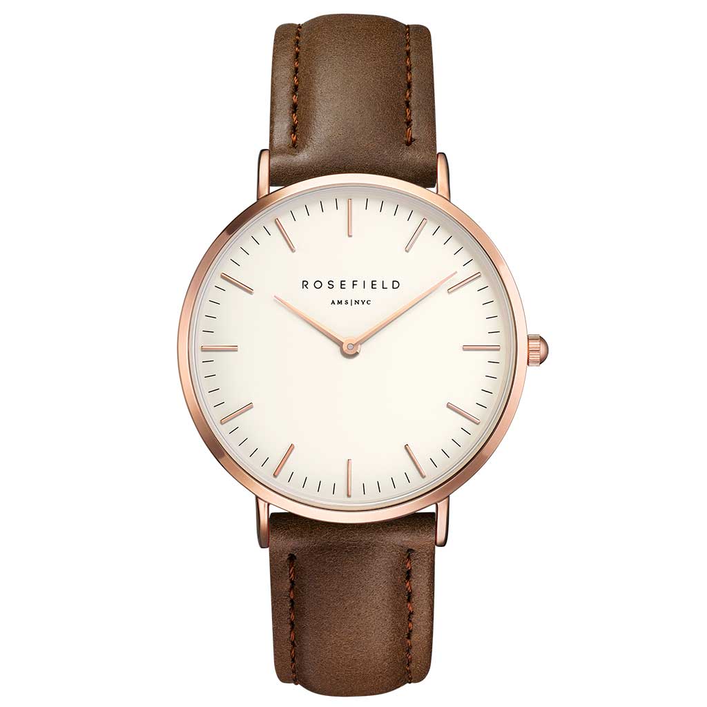 ROSEFIELD THE BOWERY White Brown Rose Gold lifestyle