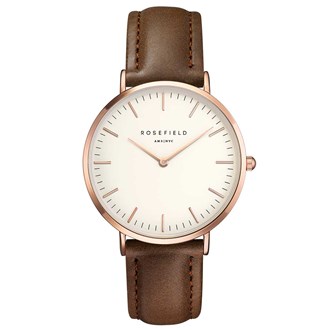 ROSEFIELD THE BOWERY White Brown Rose Gold