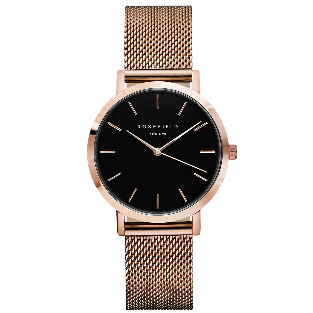 ROSEFIELD THE TRIBECA Black Rose Gold lifestyle