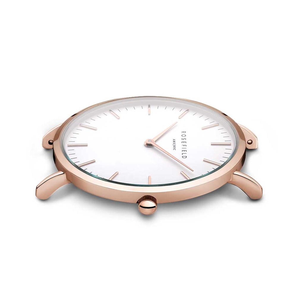 ROSEFIELD THE BOWERY White Brown Rose Gold