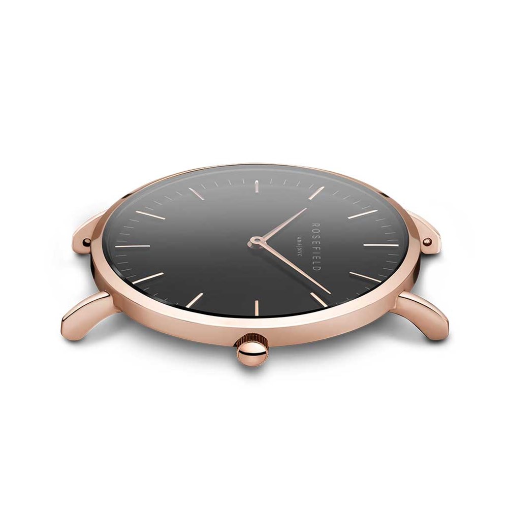 ROSEFIELD THE BOWERY Black Black Rose Gold