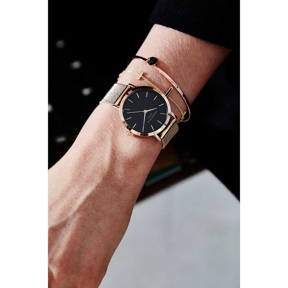 ROSEFIELD THE TRIBECA Black Rose Gold