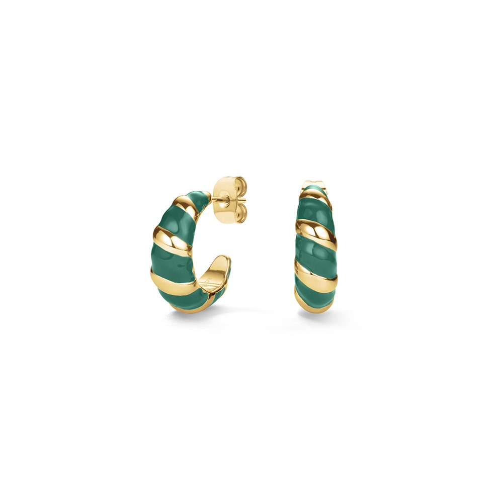 ROSEFIELD Emerald Croissant Hoops