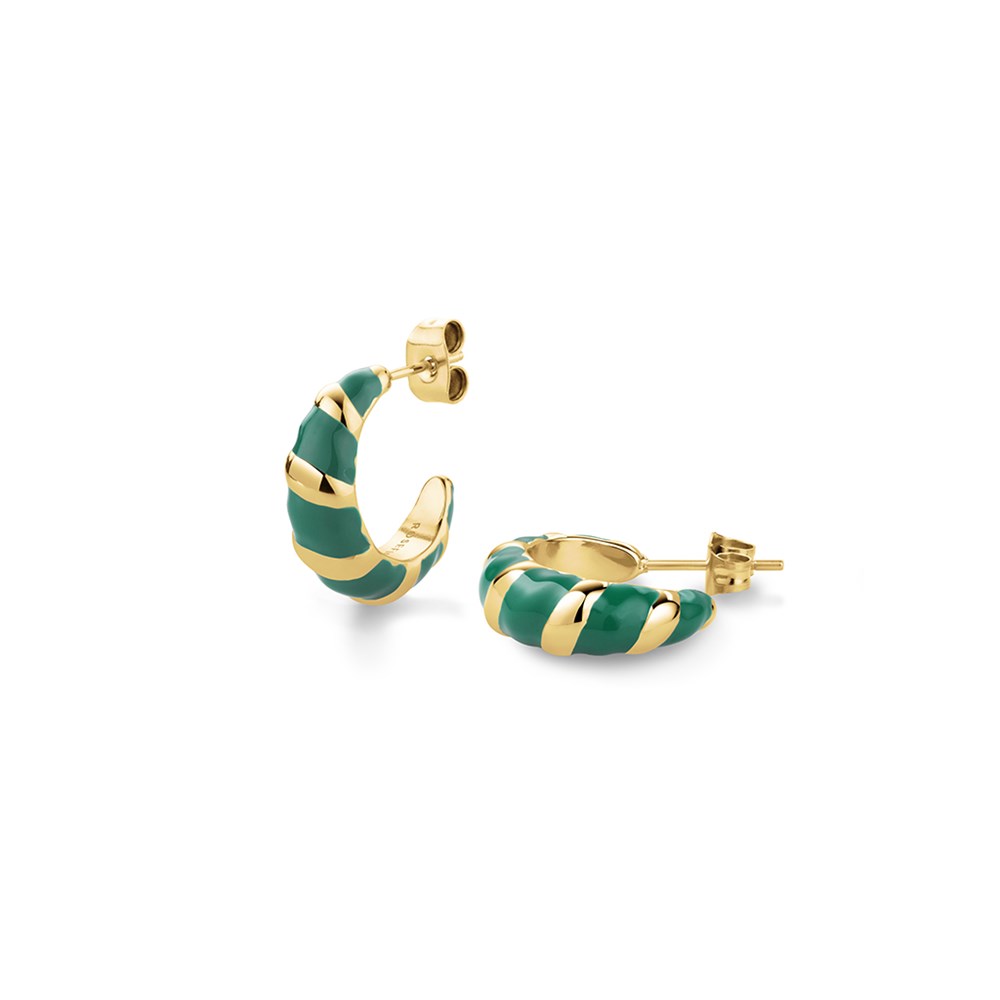 ROSEFIELD Emerald Croissant Hoops