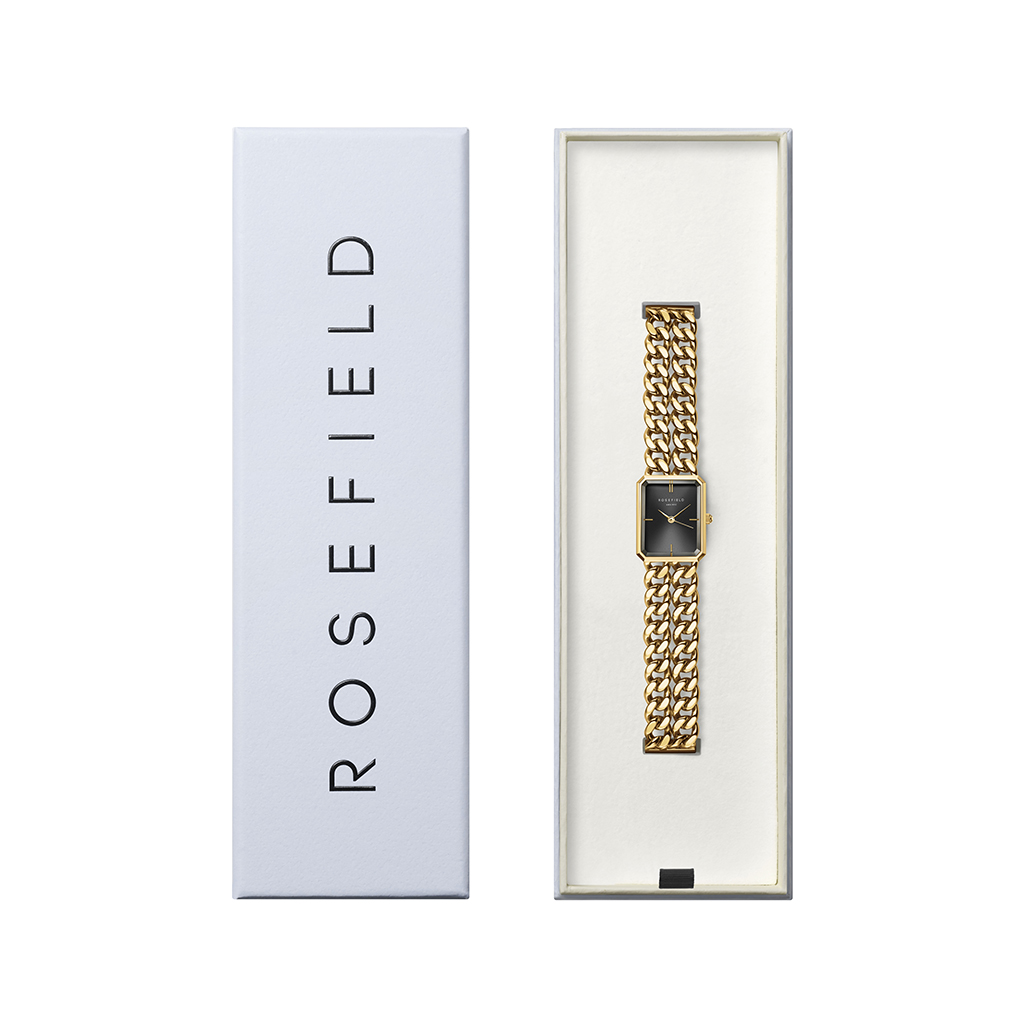ROSEFIELD Studio Double Chain Black Gold lifestyle