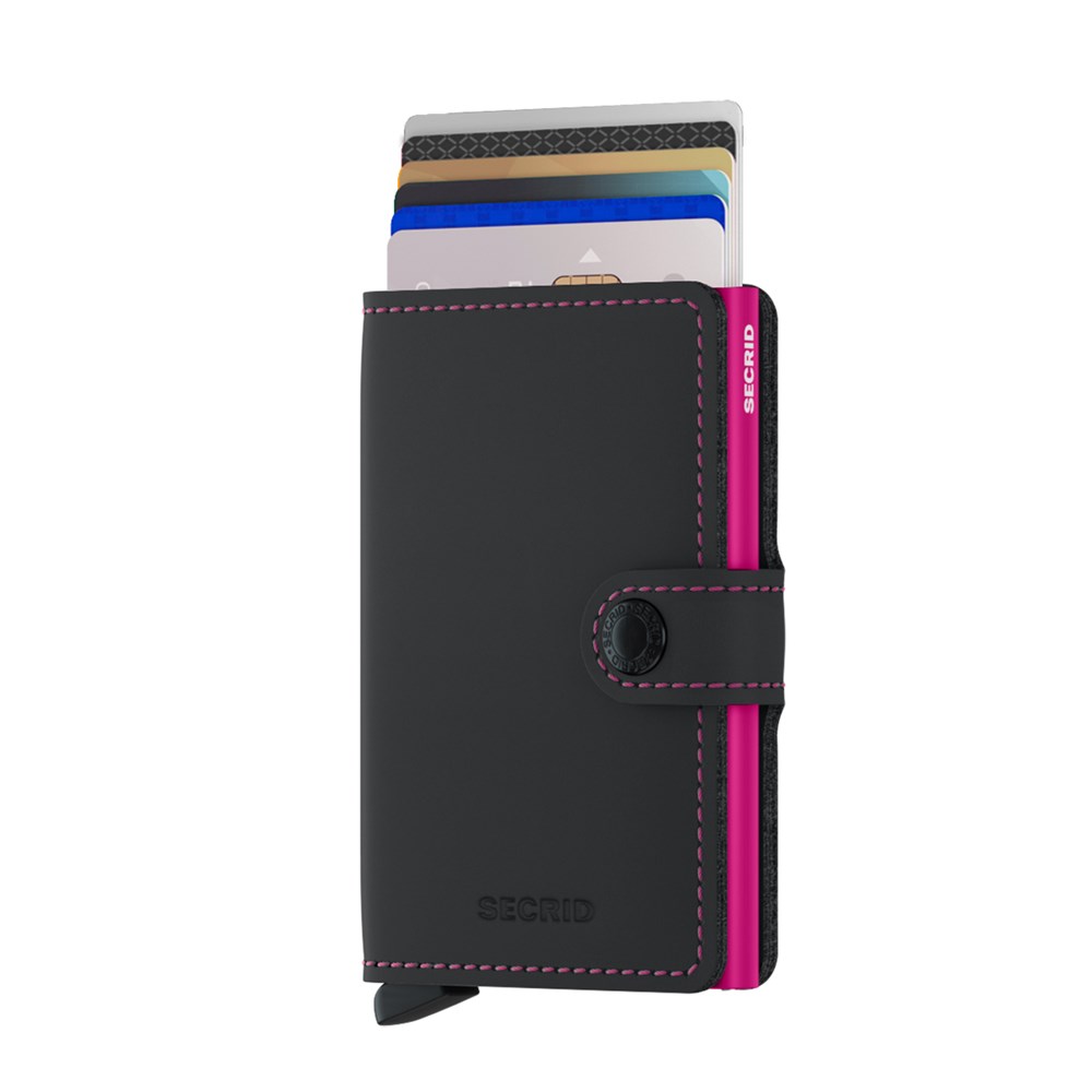 SECRID Miniwallet Matte Black Fuchsia