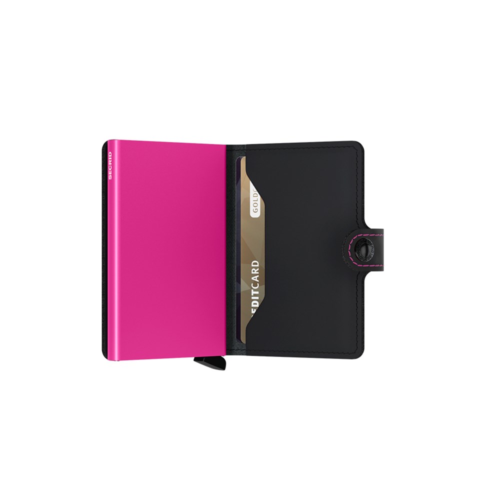 SECRID Miniwallet Matte Black Fuchsia