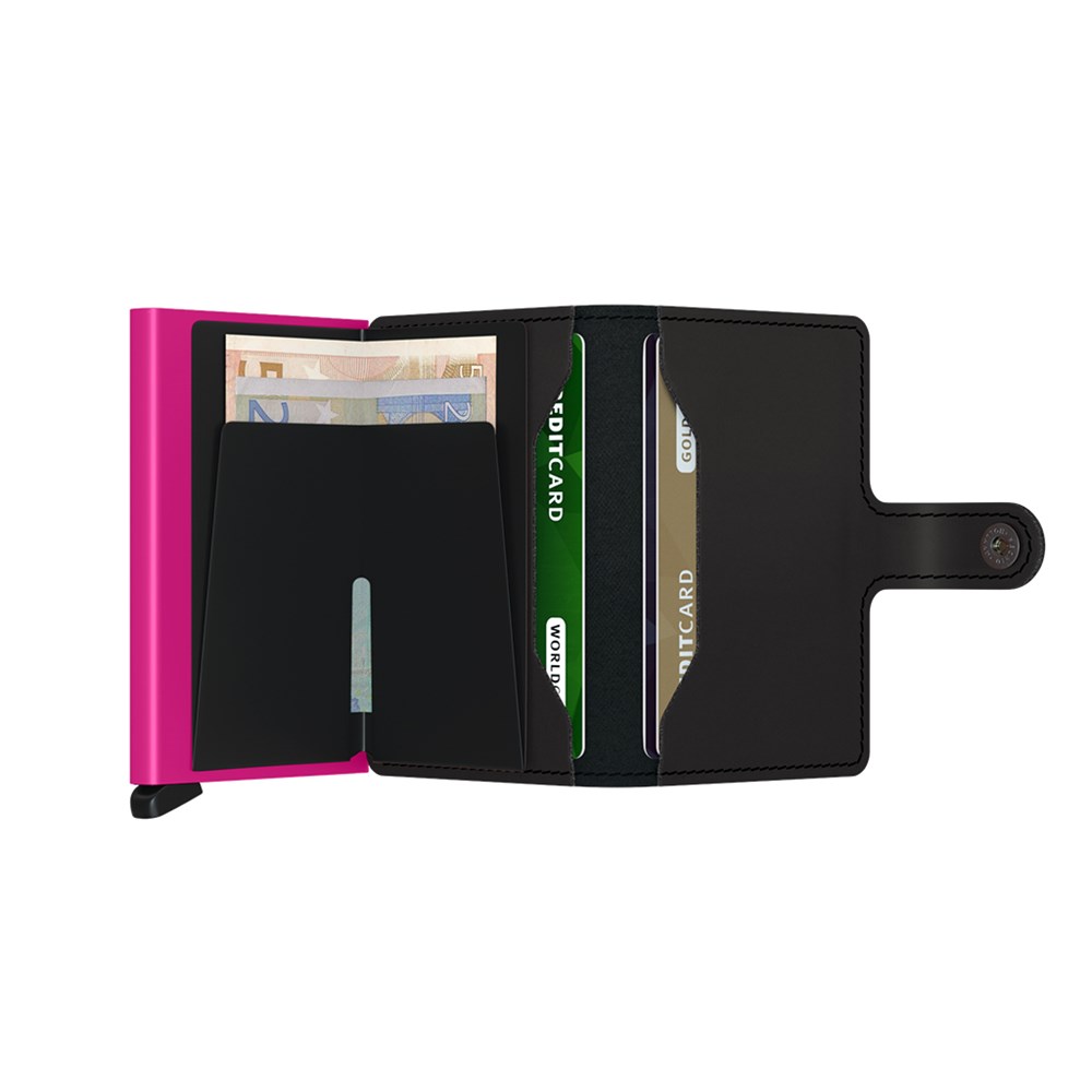 SECRID Miniwallet Matte Black Fuchsia