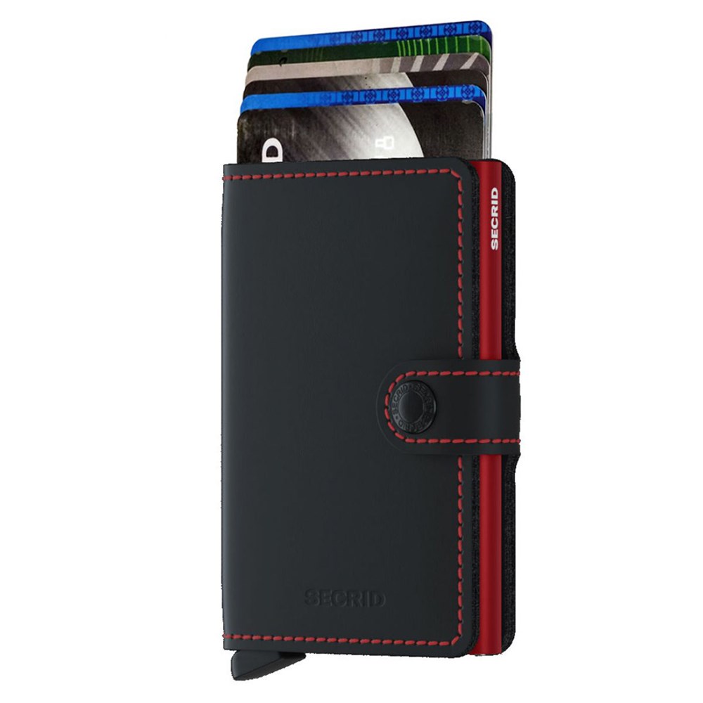 SECRID Miniwallet Matte Black & Red