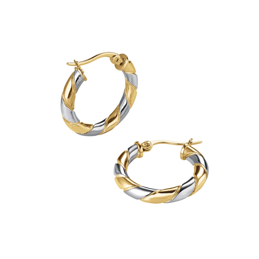 ROSEFIELD Bicolor Swirl Hoops