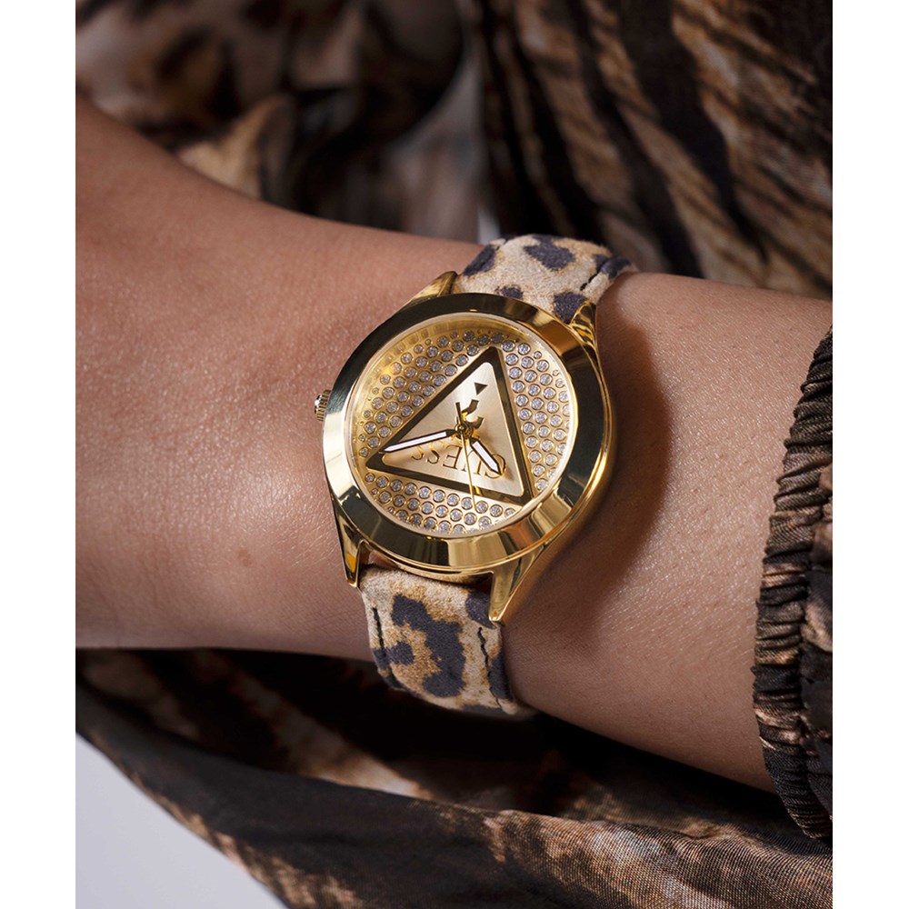 GUESS LEOPARD GOLD TONE