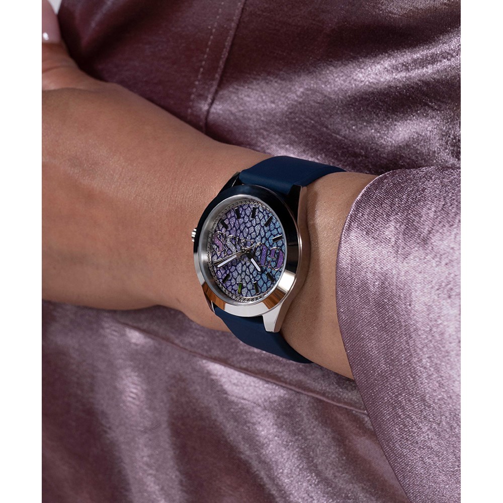 GUESS BLUE SILVER TONE 