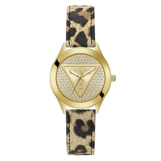 GUESS LEOPARD GOLD TONE