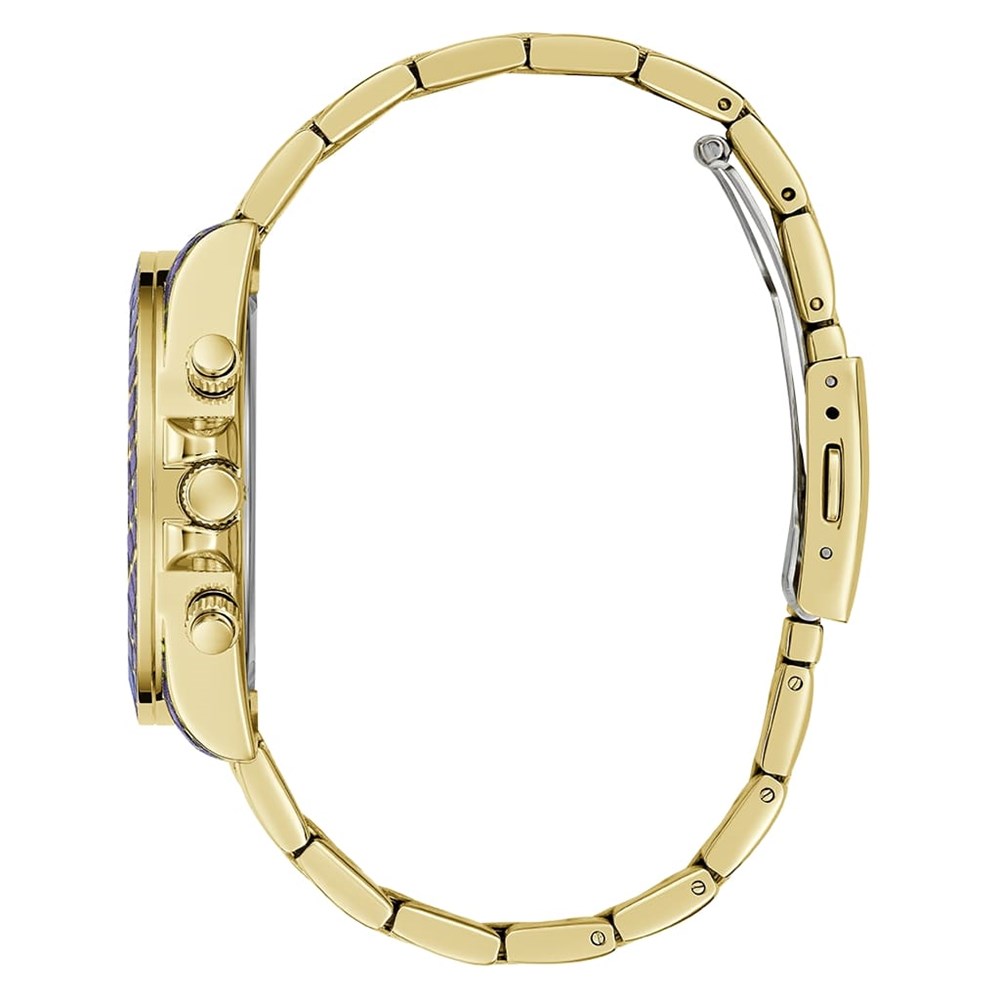 GUESS BLUE PURPLE GOLD TONE