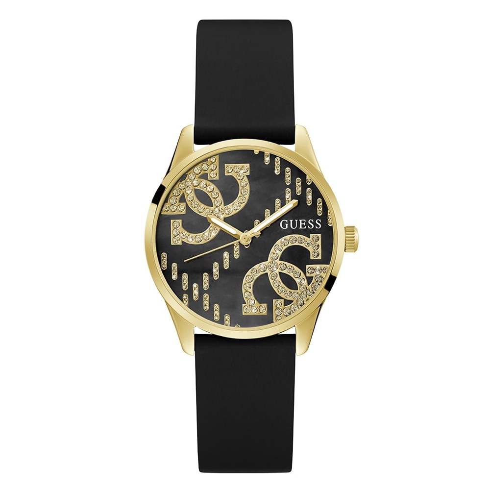 GUESS BLACK GOLD TONE