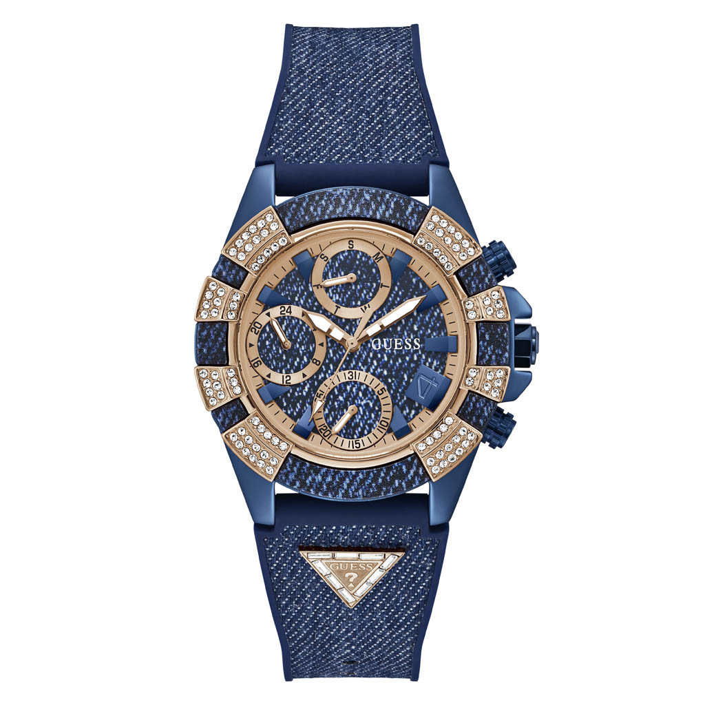 GUESS 40th Anniversary Special Edition GUESS Ladies Blue Rose Gold lifestyle