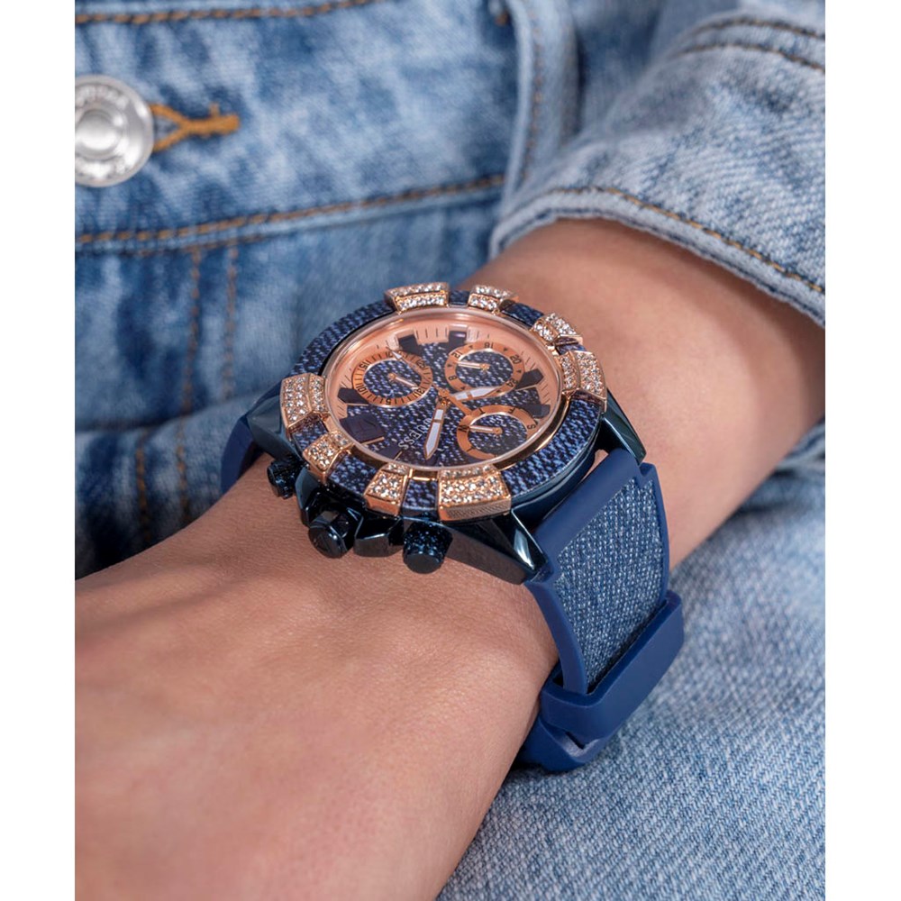 GUESS 40th Anniversary Special Edition GUESS Ladies Blue Rose Gold